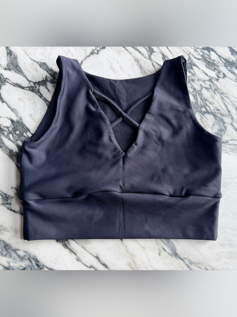 Exotica ExoticAthletica Black Performance Reversible Comfort Crop Top Size Small